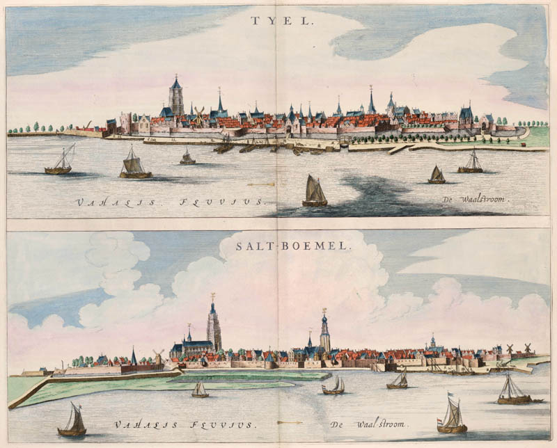 Tiel en Zaltbommel 1649 Blaeu